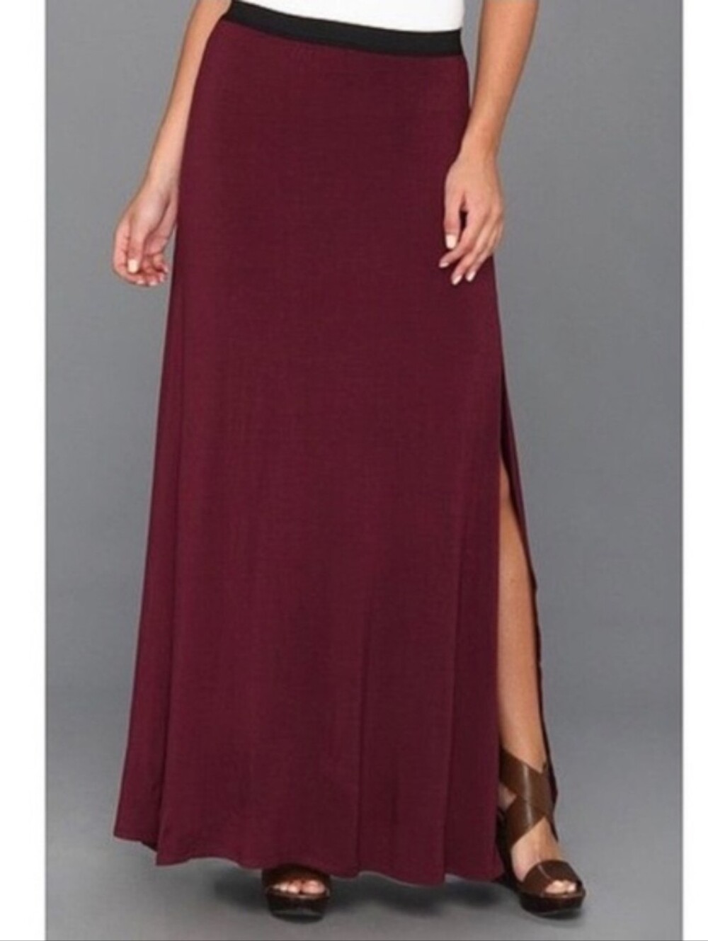 Heather Deep Violet Maxi Skirt Size Small